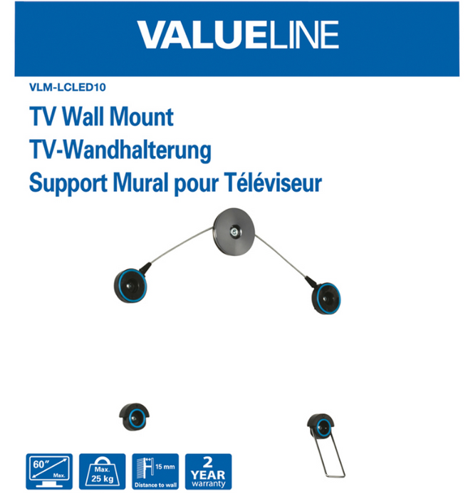 2a scelta Supporto TV da parete ultra sottile per schermi da 42" a 60"