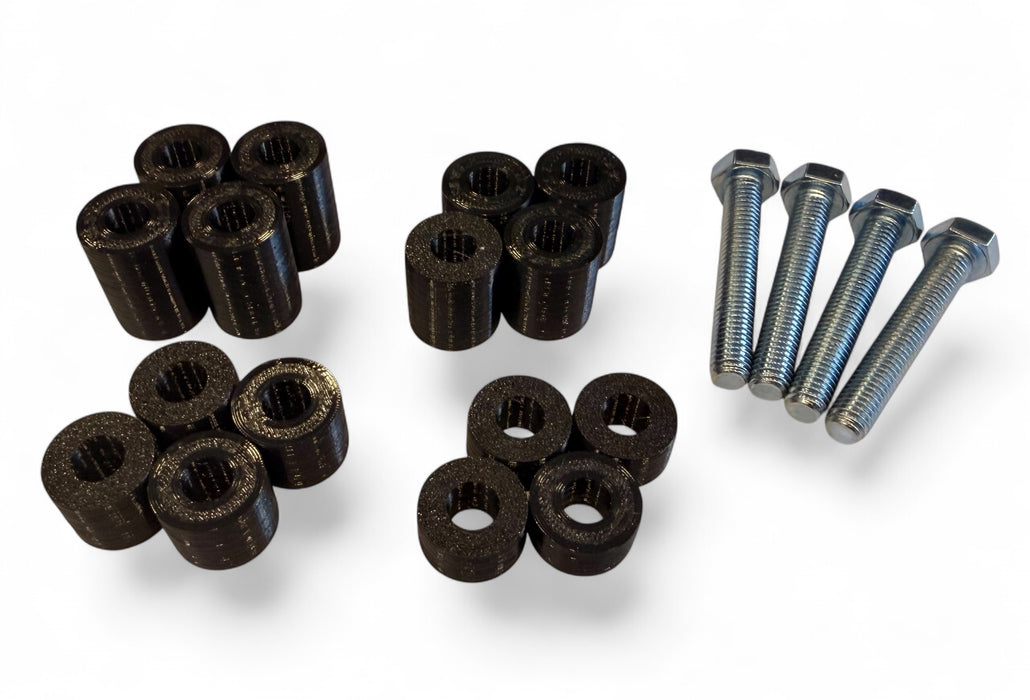 Wolff Mount Spacer-set – Afstandshouders voor TV-beugel M8 – Complete Set met Schroeven 10–25 mm busjes
