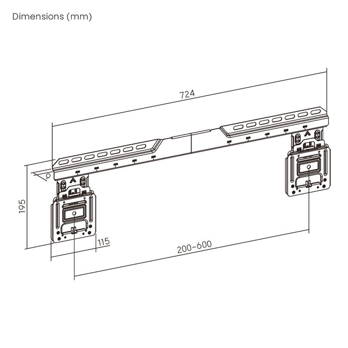 Wolff Mount TVB-142 – Vaste TV-beugel met 9 mm wandafstand