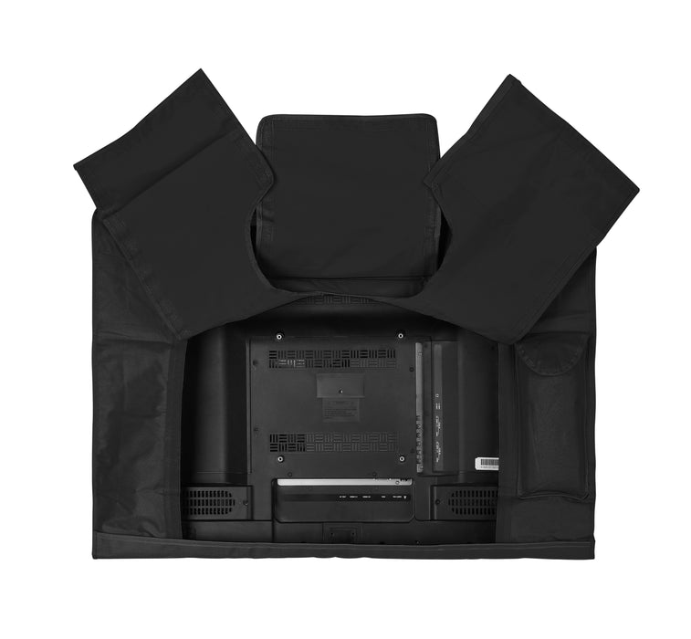 Copertura protettiva per TV da esterno | 60" - 65" | Tessuto Oxford di qualità eccellente | Tasca separata per telecomando | Nero