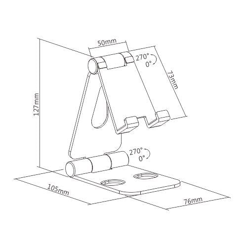 Wolff Mount – Aluminium Opvouwbare Tablet- en Telefoonhouder – TVB-130
