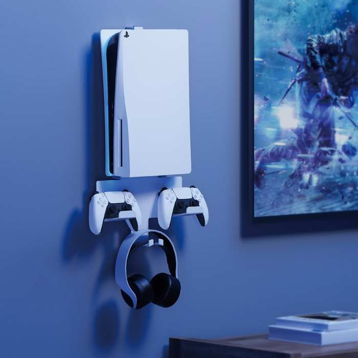 Supporto Wolff Mount per PS5 – Staffa da parete per PlayStation 5 e controller – Nero