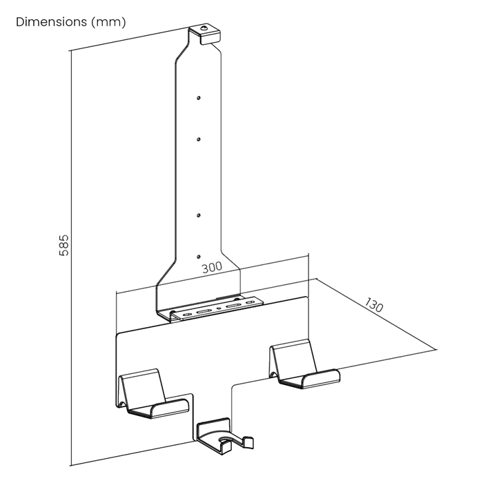 Supporto Wolff Mount per PS5 – Staffa da parete per PlayStation 5 e controller – Nero