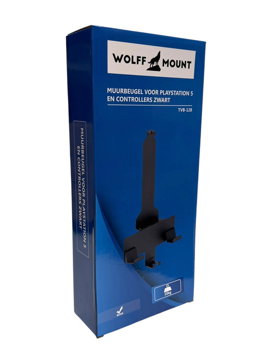 Supporto Wolff Mount per PS5 – Staffa da parete per PlayStation 5 e controller – Nero