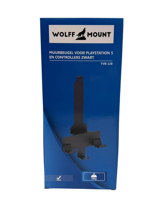 Supporto Wolff Mount per PS5 – Staffa da parete per PlayStation 5 e controller – Nero