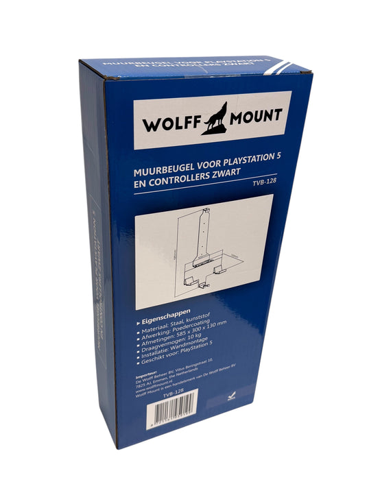 Supporto Wolff Mount per PS5 – Staffa da parete per PlayStation 5 e controller – Nero