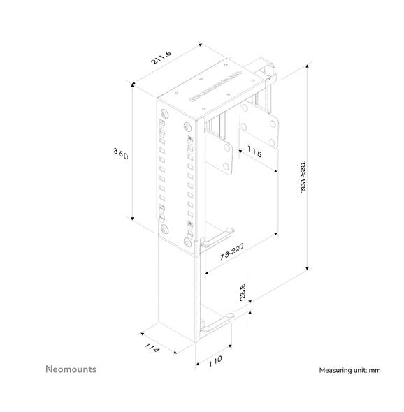 Neomounts CPU-D100 supporto computer nero