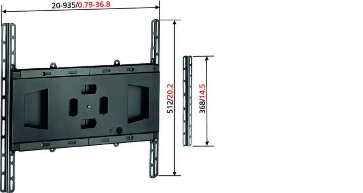 OP=OP Supporto da soffitto Vogels |dimensioni 30-65 pollici |Colore: Nero