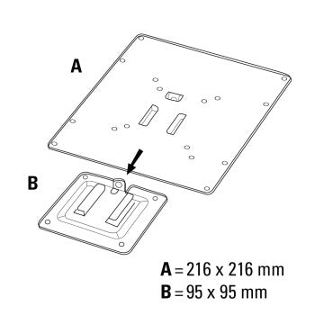 Seconda occasione Supporto fisso super sottile 200x200, spesso solo 16mm