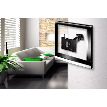 Supporto a muro funzionale nero con VESA 200x100