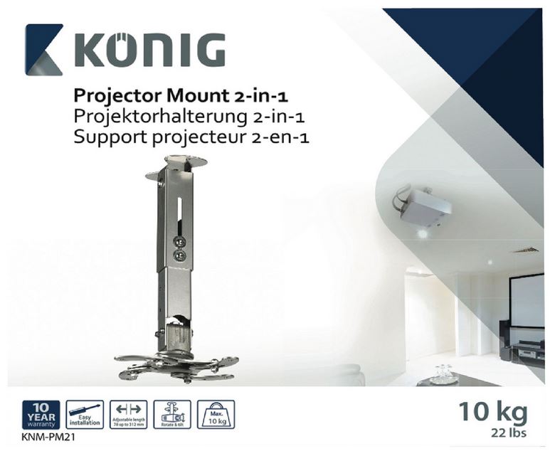 Supporto proiettore 2-in-1 argento
