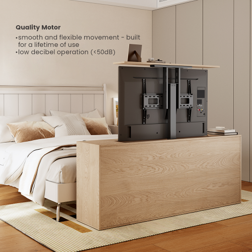 Wolff Mount TVB-120 – Elektrische TV-lift verticaal tot 80 inch TV en 60 kg met APP en afstandsbediening 106 cm
