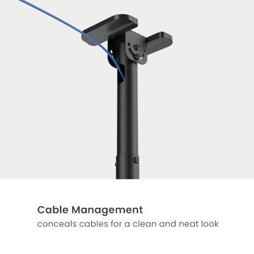 Wolff Mount Supporto universale da soffitto per TV – da 32 a 55 pollici – girevole e inclinabile – anche per soffitti inclinati