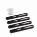 Schuin boven aanzicht van de VESA strips en schroeven