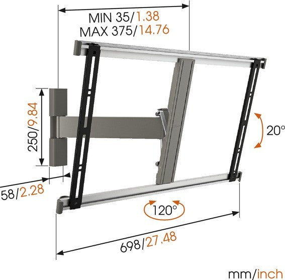 Supporto da parete Vogels THIN 325