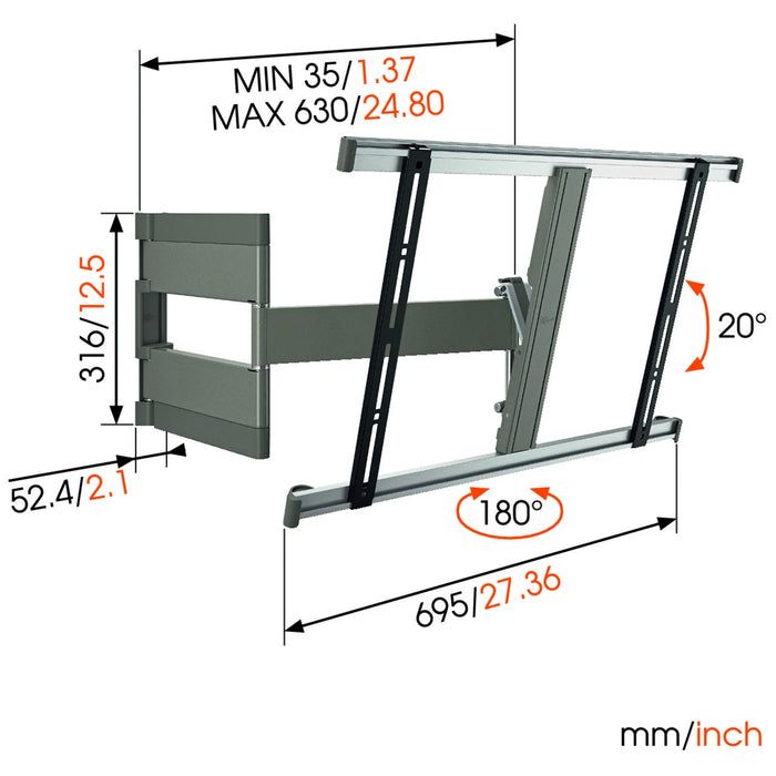 Supporto da parete Vogels Ultra THIN 345